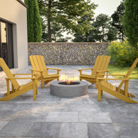 Balasi Outdoor All-Weather Poly Resin Wood Adirondack Chairs by Rosecliff Heights