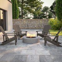 Balasi Outdoor All-Weather Poly Resin Wood Adirondack Chairs by Rosecliff Heights