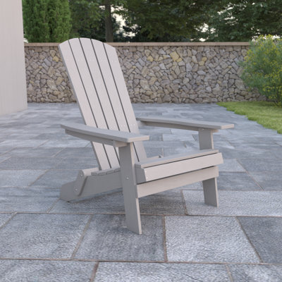 Balasi Contemporary Commercial Grade All-Weather Poly Resin Indoor/Outdoor Folding Adirondack Chair by Rosecliff Heights