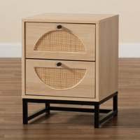 Amettes 2 - Drawer Nightstand in Light Brown by Dakota Fields