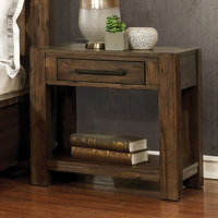 Kalevi 1 - Drawer Nightstand in Walnut by Loon Peak