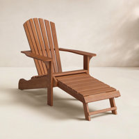 Aredale Solid Wood Adirondack Chair with Ottoman by Birch Lane