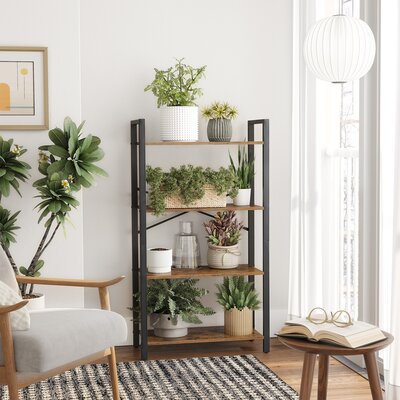 Riggle 47" x 26" W Steel Etagere Bookcase by Trent Austin Design
