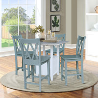 Brigman Counter Height Dual Drop Leaf Bistro Table With Storage Dining Set by Gracie Oaks