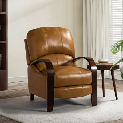 Hardge Genuine Leather Manual Standard Recliner by 17 Stories