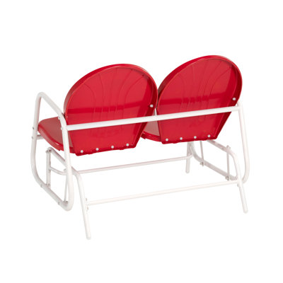 Aquille Outdoor Jennalyn Gliding Metal Bench by Corrigan Studio