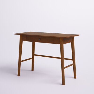 Aniek Wood Midcentury Modern Desk With One drawer by Lark Manor