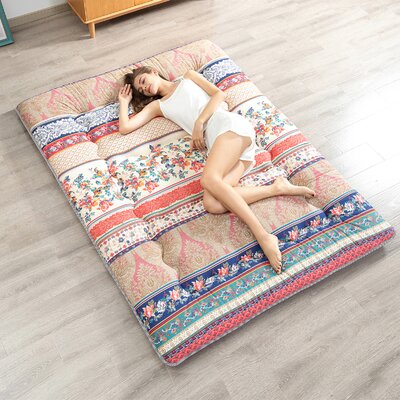 Jacomina 4" Bohemian Roll Up Floor Futon Mattress by Bungalow Rose