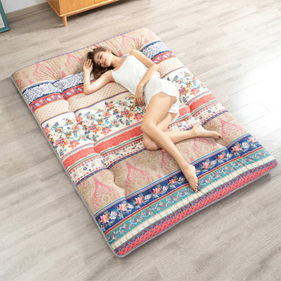 Jacomina 4" Bohemian Roll Up Floor Futon Mattress by Bungalow Rose