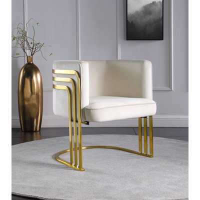 Loicel 27" Wide Velvet Armchair by Mercer41
