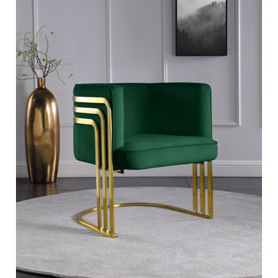 Loicel 27" Wide Velvet Armchair by Mercer41