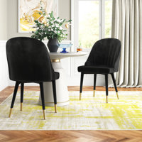 Mercede Tufted Velvet Upholstered Side Chair by Etta Avenue