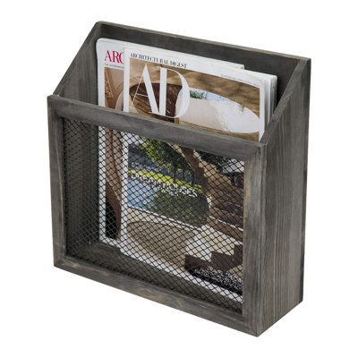 Oshie Solid Wood Free Standing Magazine Rack by Gracie Oaks