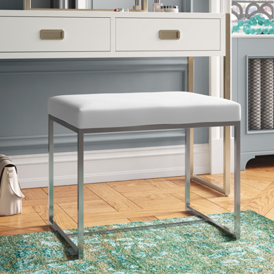 Yokum Stainless Steel Vanity Stool by Willa Arlo Interiors