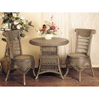 Classic Adult Tea Table And Two Chairs In White by Bayou Breeze