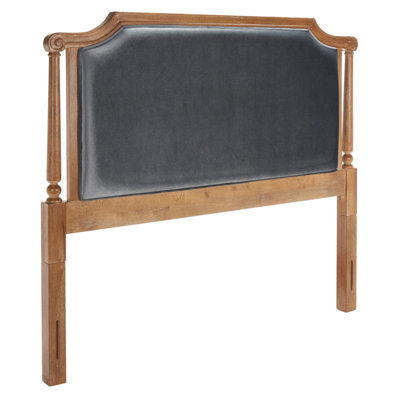 Anspach Queen Linen Upholstered Panel Headboard by Charlton Home