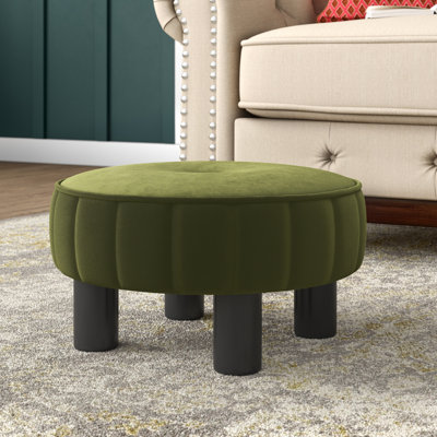 Flemings 16" Round Footstool Ottoman