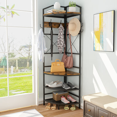 Jamard Steel Hall Tree with Bench and Shoe Storage by 17 Stories