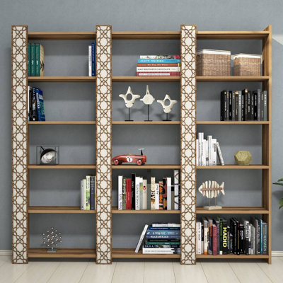 Cletus 66.93" H x 70.87" W Library Bookcase by East Urban Home