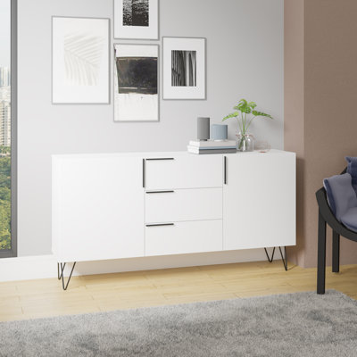 Beekman 63" Sideboard With 4 Shelves and 3 Drawers by Manhattan Comfort