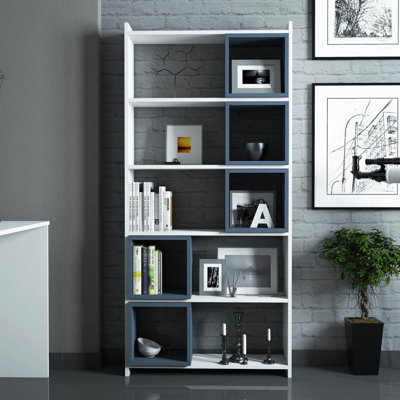 Brightwood 66.93" H x 31.5" W Geometric Bookcase by East Urban Home