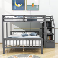Duky Twin Over Full L-Shaped Bunk Beds by Harriet Bee by Harriet Bee