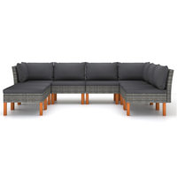 Brause 23.6" Wide Eucalyptus Square Patio Sectional Set with Cushions by Winston Porter