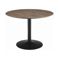 Bachisia Brown And Gunmetal Round Dining Table by Corrigan Studio