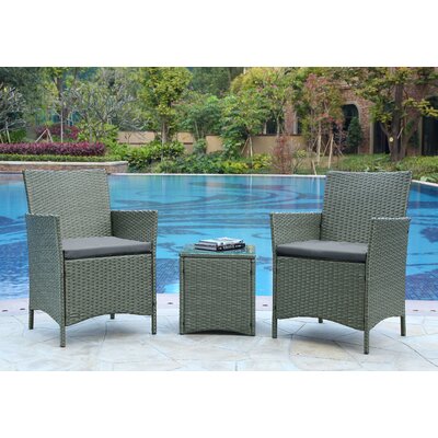 Imperia 2-Person Patio Conversation Set with Cushions and Table by Manhattan Comfort