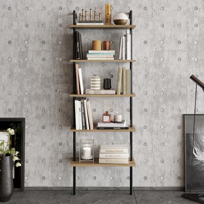 Evonna 68.5" H x 23.62" W Steel Floating Bookcase by East Urban Home