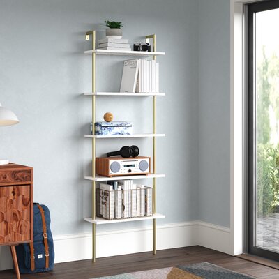 Evonna 68.5" H x 23.62" W Steel Floating Bookcase by East Urban Home