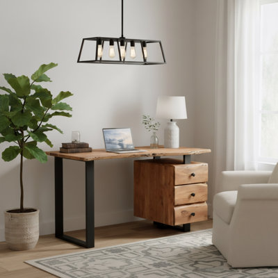 Finneytown Solid Wood Desk by Loon Peak