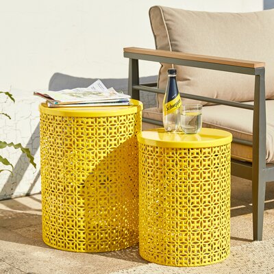 Zanesfield 2-Piece Iron Garden Stool or Garden Stool by Red Barrel Studio