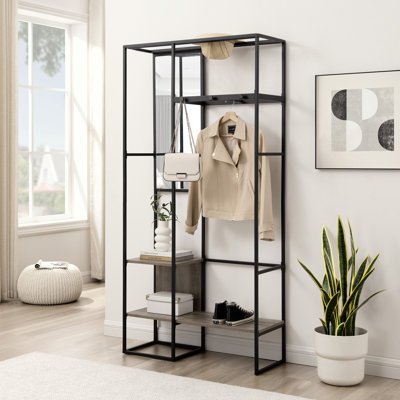 Steel Hall Tree with Shoe Storage by 17 Stories