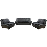 Ramdas 3 Piece Faux Leather Conservatory Living Room Set by Orren Ellis