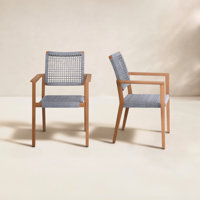 Carson Grey Rope And Eucalyptus Stacking Chair by Birch Lane