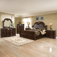 Calera 6 Piece Bedroom Set, Dark Walnut by Bloomsbury Market
