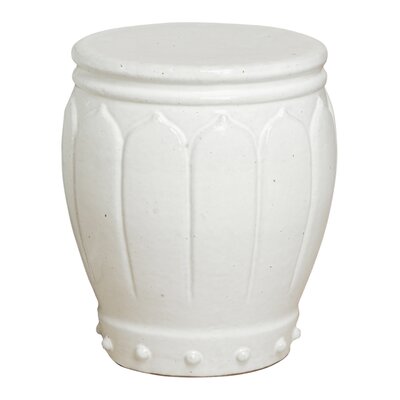 Ararinda BLOSSUM STOOL/TABLE LARGE, WHITE 18X21"H by Dakota Fields