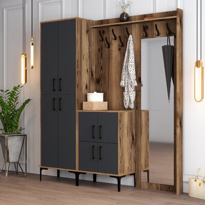 Arvydas Hall Tree with Shoe Storage by East Urban Home