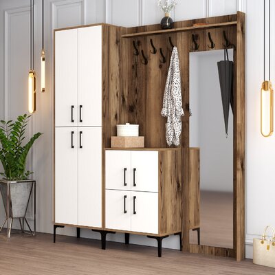 Arvydas Hall Tree with Shoe Storage by East Urban Home