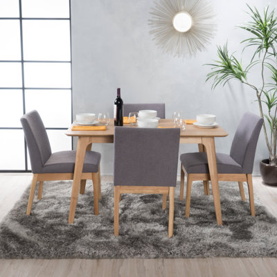 Dashone 5 Piece Solid Wood Dining Set by George Oliver