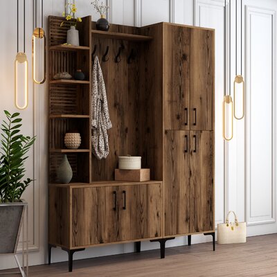 Ashala Hall Tree with Shoe Storage by East Urban Home
