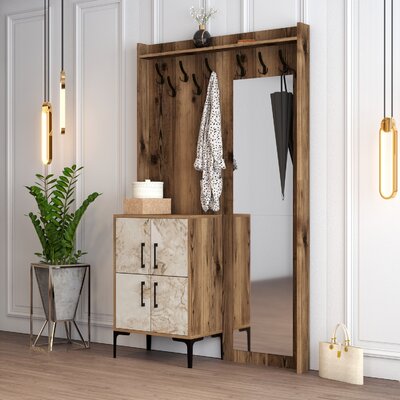 Arvydas Hall Tree with Shoe Storage by East Urban Home