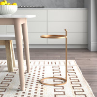Auzie Iron Tray Top C Table End Table by Wade Logan