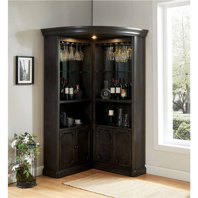 Acrion Lighted Curio Cabinet by Lark Manor
