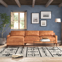 Sorrento Full-Grain Genuine Italian Leather Sectional by Poly & Bark