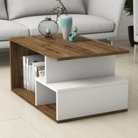 Dhylan Floor Shelf Coffee Table with Storage by East Urban Home