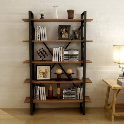 Macauly 59.06" H x 39.37" W Metal Etagere Bookcase by East Urban Home