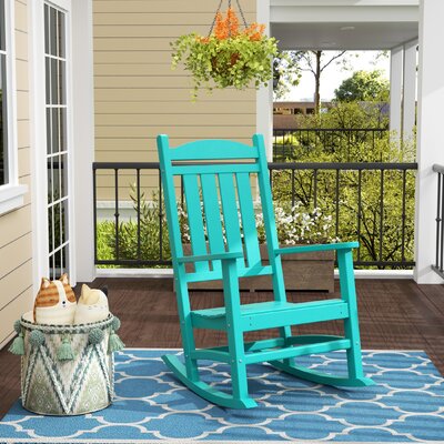 Aiyanna Outdoor Potwin Rocking Plastic Chair by Lark Manor