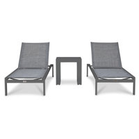Evelyne 77" Long Reclining Chaise with Table by AllModern